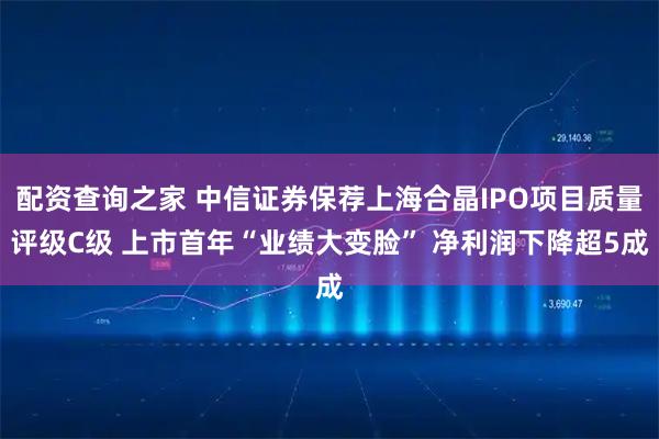 配资查询之家 中信证券保荐上海合晶IPO项目质量评级C级 上市首年“业绩大变脸” 净利润下降超5成