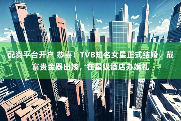 配资平台开户 恭喜！TVB知名女星正式结婚，戴富贵金器出嫁，在星级酒店办婚礼